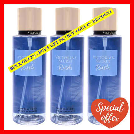 Rush Fragrance Mist By Victorias Secret For Women - 8.4 Oz Pack Of 3