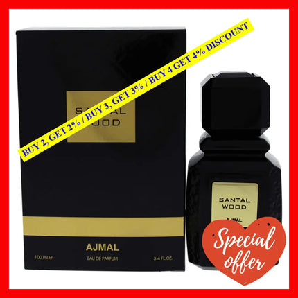 Santal Wood By Ajmal For Unisex - 3.4 Oz Edp Spray