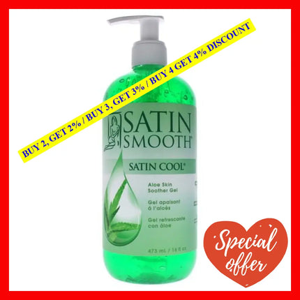 Satin Cool Aloe Skin Soother Gel By Smooth For Unisex - 16 Oz