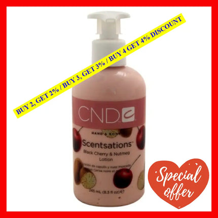 Scentsations - Black Cherry & Nutmeg By Cnd For Unisex 8.3 Oz Hand Body Lotion