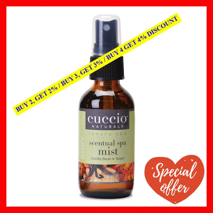 Scentual Spa Mist - Vanilla Bean And Sugar By Cuccio Naturale For Unisex 2 Oz