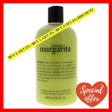 Senorita Margarita By Philosophy For Unisex - 16 Oz Shampoo Shower Gel And Bubble Bath