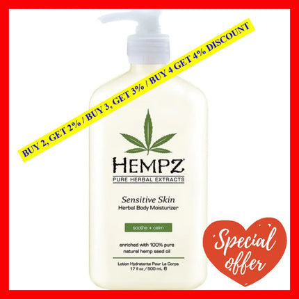 Sensitive Skin Herbal Body Moisturizer By Hempz For Unisex - 17 Oz