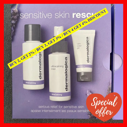 Sensitive Skin Rescue Kit By Dermalogica For Women - 3 Pc 1.7Oz Ultracalming Cleanser Mist 05Oz