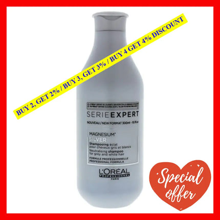 Serie Expert Silver Shampoo By Loreal Professional For Unisex - 10.1 Oz