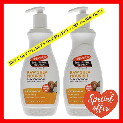 Shea Butter Formula With Vitamin E Lotion - Pack Of 2 By Palmers For Unisex 13.5 Oz