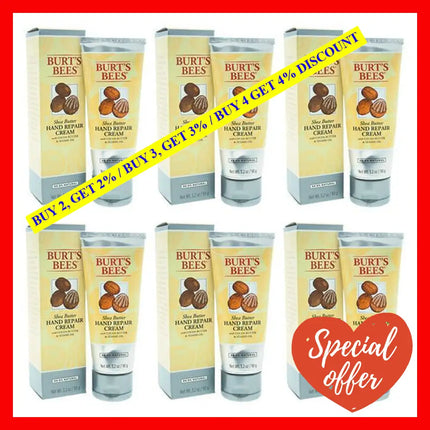 Shea Butter Hand Repair Cream By Burts Bees For Unisex - 3.2 Oz Pack Of 6