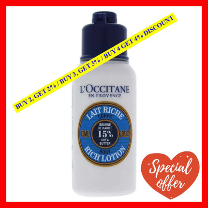 Shea Butter Rich Body Lotion By Loccitane For Unisex - 2.5 Oz