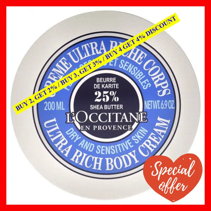 Shea Butter Ultra Rich Body Cream By Loccitane For Unisex - 6.9 Oz