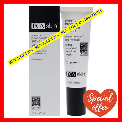 Sheer Tint Spf 45 By Pca Skin For Unisex - 1.7 Oz Sunscreen