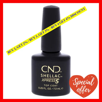 Shellac Xpress 5 Top Coat By Cnd For Women - 0.25 Oz Nail Polish