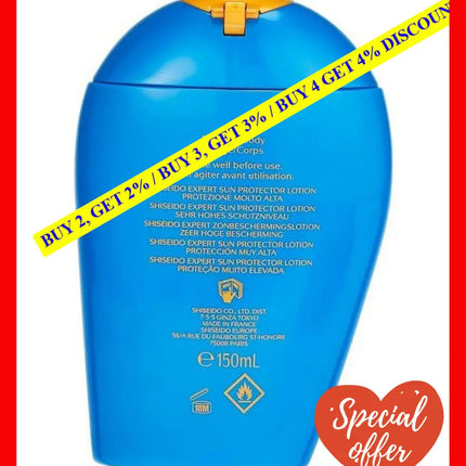 Shiseido Expert Sun Protector Spf 50 Uva Face - Body Lotion 150Ml 768614156734