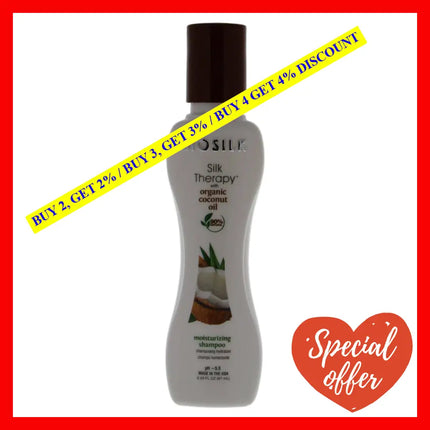 Silk Therapy With Organic Coconut Oil Moisturizing Shampoo By Biosilk For Unisex - 2.26 Oz