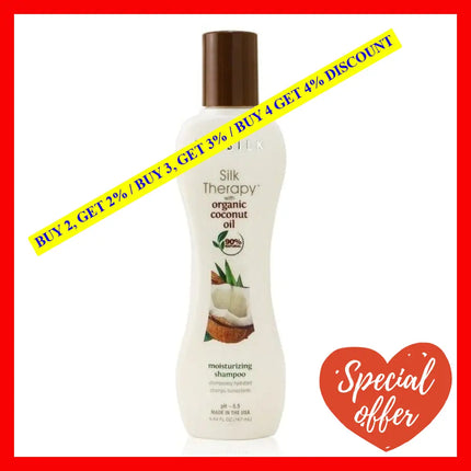 Silk Therapy With Organic Coconut Oil Moisturizing Shampoo By Biosilk For Unisex - 5.64 Oz