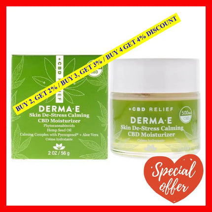 Skin De-Stress Calming Cbd Moisturizer By Derma-E For Unisex - 2 Oz