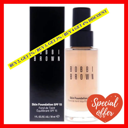 Skin Foundation Spf 15 - 3.5 Warm Beige By Bobbi Brown For Women 1 Oz