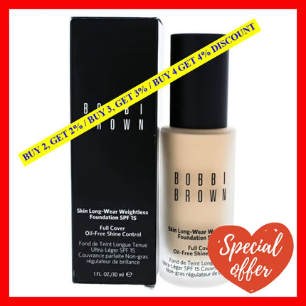 Skin Long-Wear Weightless Foundation Spf 15 - 2 Sand By Bobbi Brown For Women 1 Oz