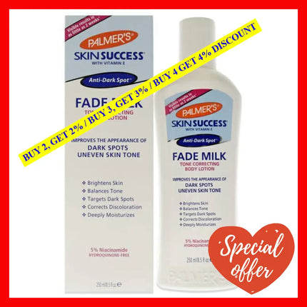 Skin Success Anti-Dark Spot Fade Milk By Palmers For Unisex - 8.5 Oz Body Lotion