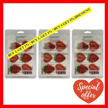 Slice Sheet Mask - Strawberry By Kocostar For Unisex 1 Pc Pack Of 3