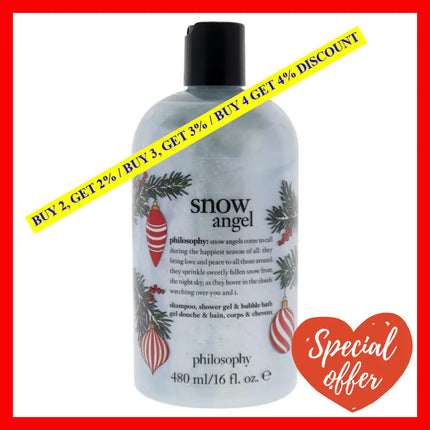 Snow Angel By Philosophy For Women - 16 Oz Shampoo Shower Gel And Bubble Bath