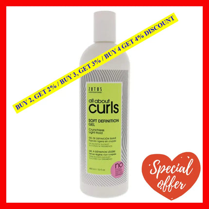 Soft Definition Gel By All About Curls For Unisex - 15.0 Oz