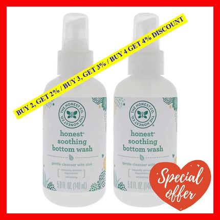 Soothing Bottom Wash By Honest For Kids - 5 Oz Cleanser Pack Of 2