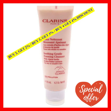 Soothing Gentle Foaming Cleanser By Clarins For Unisex - 4.2 Oz