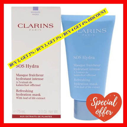 Sos Hydra Refreshing Hydration Mask By Clarins For Women - 2.3 Oz