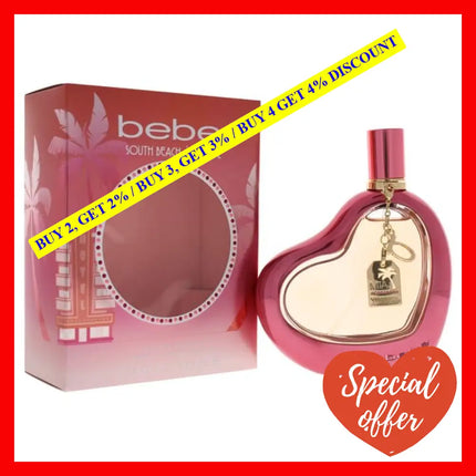 South Beach Jetset By Bebe For Women - 3.4 Oz Edp Spray