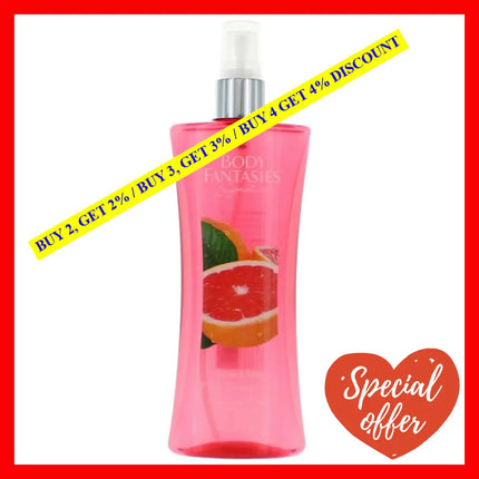 Sparkling Pink Grapefruit By Body Fantasies 8 Oz Fragrance Spray For Women