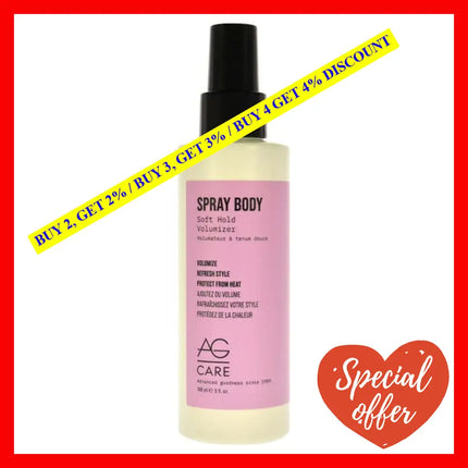 Spray Body Soft-Hold Volumizer By Ag Hair Cosmetics For Unisex - 5 Oz