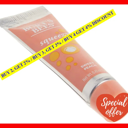 Squeezy Tinted Lip Balm - Sweet Peach By Burts Bees For Women 0.43 Oz