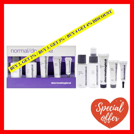 Starter Set For Normal/Dry Skin By Dermalogica Unisex - 5 Pc Kit 1.7Oz Special Cleansing Gel 0.3Oz