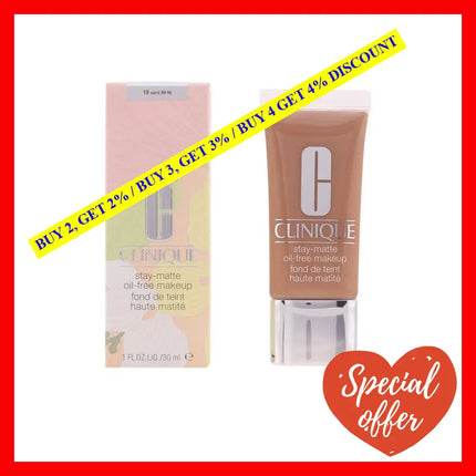 Stay-Matte Oil-Free Makeup - 19 Sand (M-N) Dry Combination To Oily By Clinique For Women 1 Oz