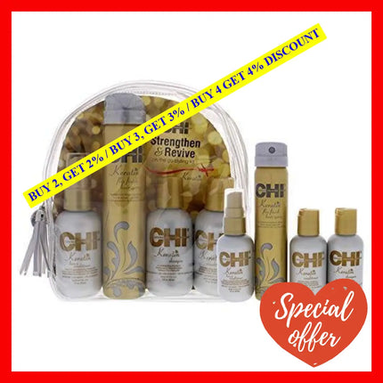 Strengthen And Revive On The Go Styling Kit By Chi For Unisex - 4 Pc 2Oz Keratin Shampoo