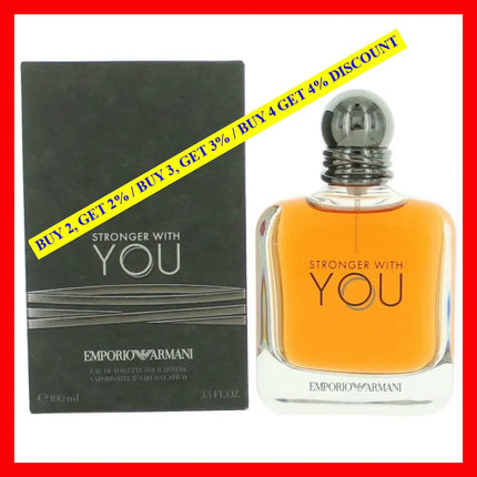 Stronger With You By Emporio Armani 3.4 Oz Eau De Toilette Spray For Men