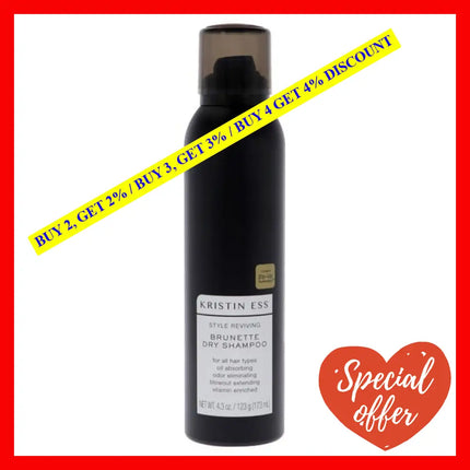 Style Reviving Brunette Dry Shampoo By Kristin Ess For Unisex - 4.3 Oz