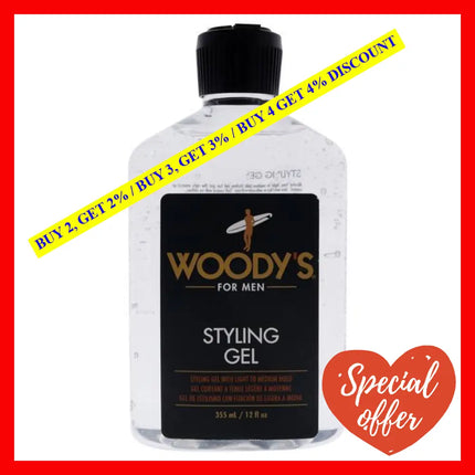 Styling Gel By Woodys For Men - 12 Oz