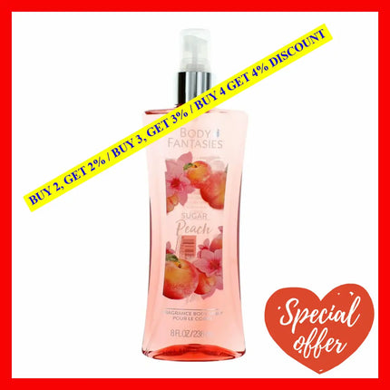 Sugar Peach By Body Fantasies 8 Oz Fragrance Spray For Women