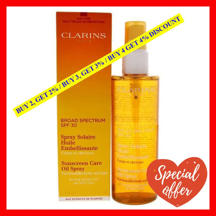 Sun Care Oil Spray Spf 30 By Clarins For Unisex - 5 Oz Sunscreen