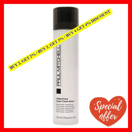 Super Clean Extra Finishing Spray - Firm Style By Paul Mitchell For Unisex 9.5 Oz Hair