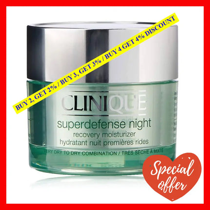 Superdefense Night Recovery Moisturizer By Clinique For Unisex - 1.7 Oz