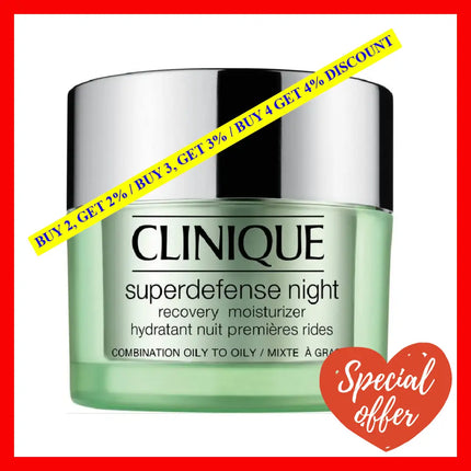 Superdefense Night Recovery Moisturizer - Combination Oily To By Clinique For Women 1.7 Oz