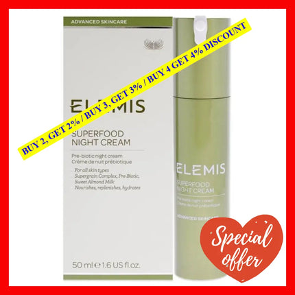 Superfood Night Cream By Elemis For Unisex - 1.6 Oz