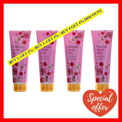 Sweet Love By Bodycology 4 Pack 8 Oz Moisturizing Body Cream For Women