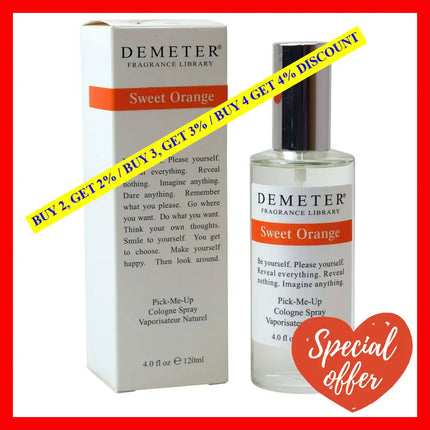 Sweet Orange By Demeter For Unisex - 4 Oz Cologne Spray