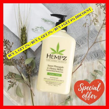 Sweet Pineapple And Honey Melon Herbal Body Moisturizer By Hempz For Unisex - 17 Oz