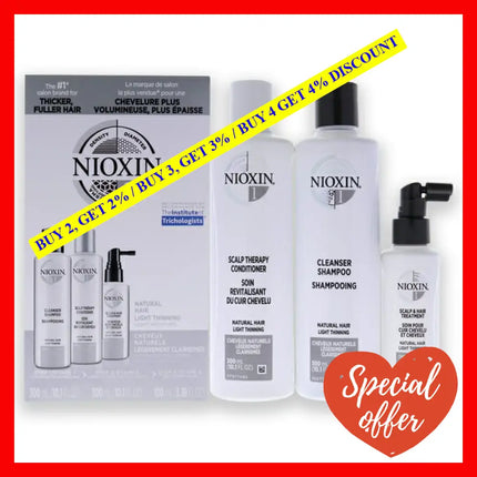 System 1 Kit By Nioxin For Unisex - 3 Pc 10.1Oz Cleanser Shampoo 10.1 Oz Scalp Therapy Conditioner