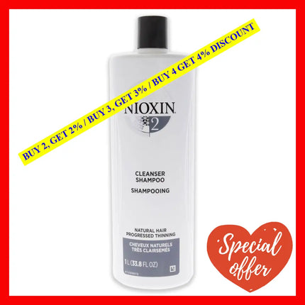 System 2 Cleanser Shampoo By Nioxin For Unisex - 33.8 Oz