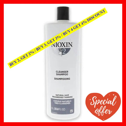 System 2 Cleanser Shampoo By Nioxin For Unisex - 33.8 Oz